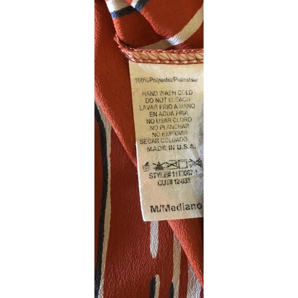 One-Shoulder Asymmetric Top by Honey Punch Womens M Orange & Black Abstract - Picture 5 of 5